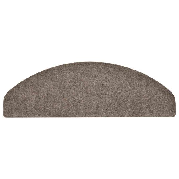 vidaXL Porrasmatot itseliimautuvat 30 kpl 65x21x4 cm beige puolipyöreä suuri