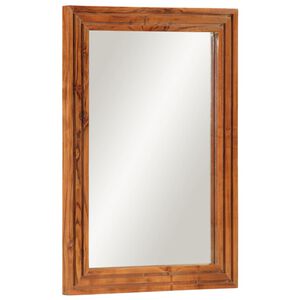 vidaXL Kylpyhuoneen peili 50x70 cm t&auml;ysi akasiapuu ja lasi
