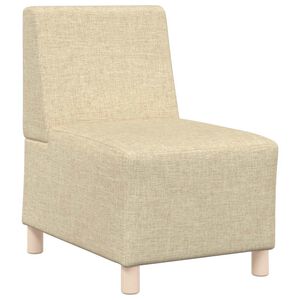 vidaXL Modulaarinen k&auml;sinojatonta sohva-yksikk&ouml; Kerma kangas