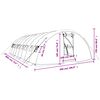 vidaXL Kasvihuone ter&auml;srungolla valkoinen 40 m&sup2; 8x5x2,3 m