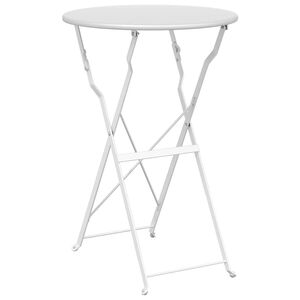 vidaXL Bistrop&ouml;yt&auml; Valkoinen &Oslash; 50 x 71 cm Jauhemaalattu ter&auml;s