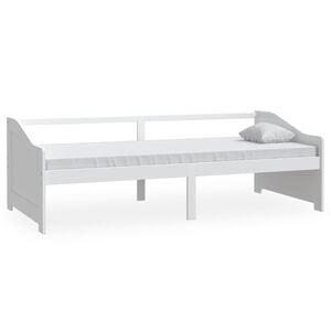 vidaXL P&auml;iv&auml;vuode 3-istuttava valkoinen t&auml;ysi m&auml;nty 90x200 cm