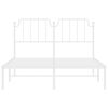 vidaXL Metallinen s&auml;ngynrunko p&auml;&auml;dyll&auml; valkoinen 140x190 cm