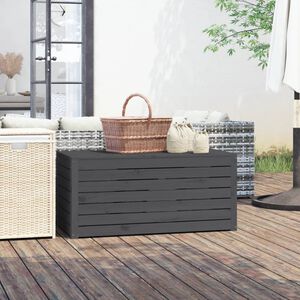 vidaXL Puutarhalaatikko harmaa 101x50,5x46,5 cm t&auml;ysi m&auml;nty