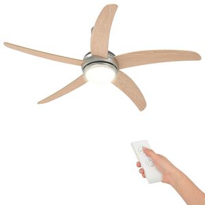 vidaXL Kattofaani valolla &Oslash; 130 cm Sonoma