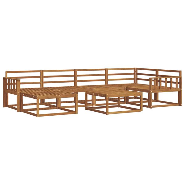 vidaXL Ulkosohvakokoelma 7 pcs Luonnollinen Tihe&auml; akasiapuu