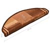 vidaXL Itsekiinnittyvät porrasmatot 10 kpl 65x21x4 cm ruskea