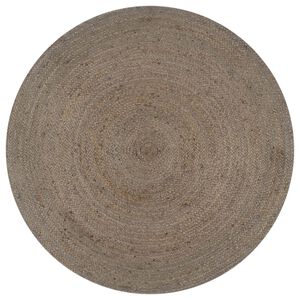 vidaXL K&auml;sintehty py&ouml;re&auml; juuttimatto 90 cm harmaa