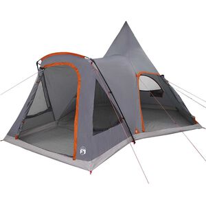 vidaXL Teepee-teltta katolla Harmaa ja oranssi 545 x 450 x 295 cm