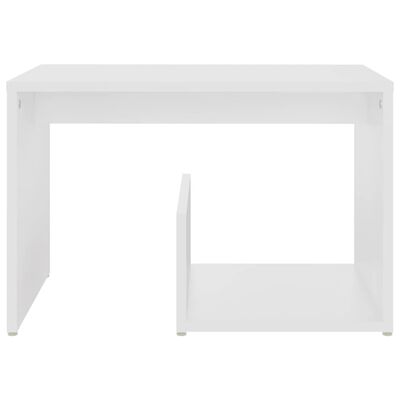 vidaXL Sivupöytä valkoinen 59x36x38 cm lastulevy