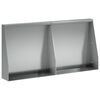 vidaXL Pato 2 kpl 40 x 12 x 30 cm Galvanoitu ter&auml;s Hopea