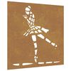 vidaXL Puutarhasein&auml;koriste 55x55 cm corten ter&auml;s balettitanssijakuvio
