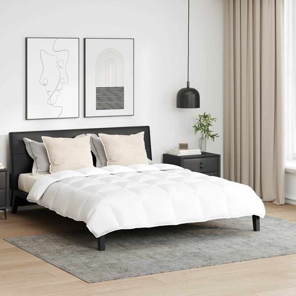 vidaXL Peittosarja tyynyllä 3 pcs Valkoinen Untuvahöyhen