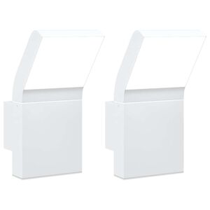 vidaXL LED Ulkosein&auml;valot 2 kpl valkoinen valualumiini