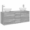 vidaXL Kylpyhuoneen kaappisetti 3 kpl Harmaa Sonoma 49,5 x 35 x 63 cm