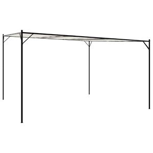 vidaXL Katos valkoinen 4x4 m 180 g/m&sup2; kangas ja ter&auml;s