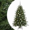 vidaXL Tekokuusi joulupalloilla 120 cm 150 LEDi&auml; L&auml;mpim&auml;n Valkoinen