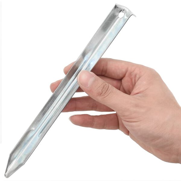 vidaXL Telttatapit 24 kpl 22 cm &Oslash;20 mm galvanoitu ter&auml;s