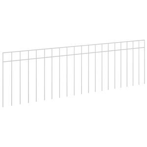 vidaXL Puutarha-aitapaneeli 48 kpl 100 x 30 cm Galvanoitu ter&auml;s Hopea