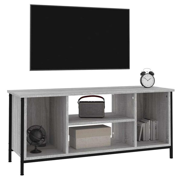 vidaXL TV-taso harmaa Sonoma 102x35x45 cm tekninen puu