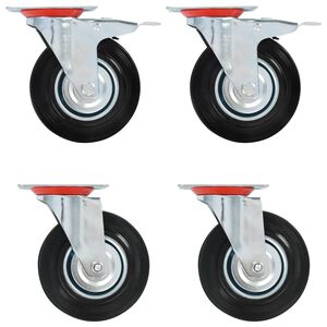 vidaXL Rullapy&ouml;r&auml;t 4 kpl 125 mm