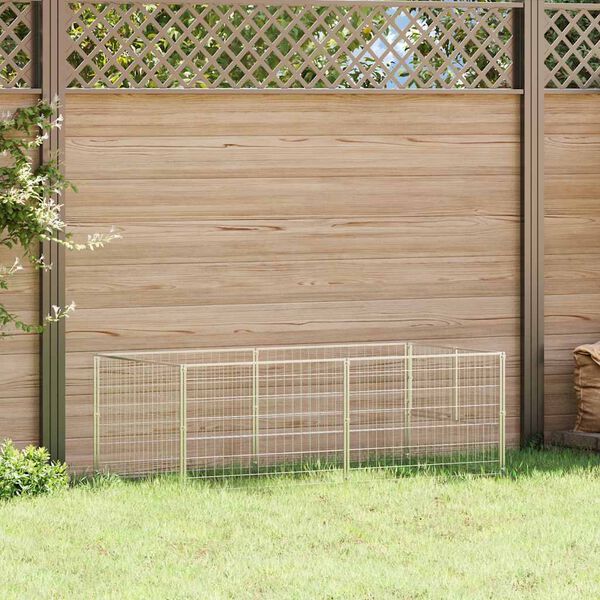 vidaXL Koiranh&auml;kki hopea 200x100x70 cm ter&auml;s