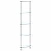 vidaXL 5-kerroksinen hylly l&auml;pin&auml;kyv&auml; 30x30x130 cm karkaistu lasi