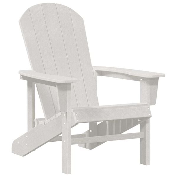 vidaXL Adirondack-tuoli Valkoinen 82 x 74 x 92 cm HDPE