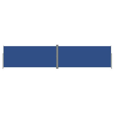 vidaXL Sisäänvedettävä sivumarkiisi sininen 220x1000 cm