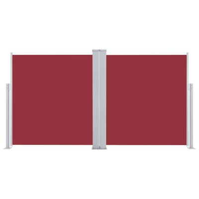 vidaXL Sisäänvedettävä sivumarkiisi punainen 117x600 cm