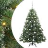 vidaXL Tekojoulukuusi 150 LED-valoilla Vihre&auml; 150 cm PE ja PVC