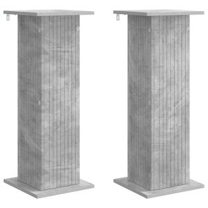 vidaXL Kasviteline 2 kpl Betoninharmaa 30,5 x 30 x 80,5 cm