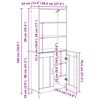 vidaXL Korkea kaappi Vanha Puu 69,5 x 34 x 180 cm Tekninen puu