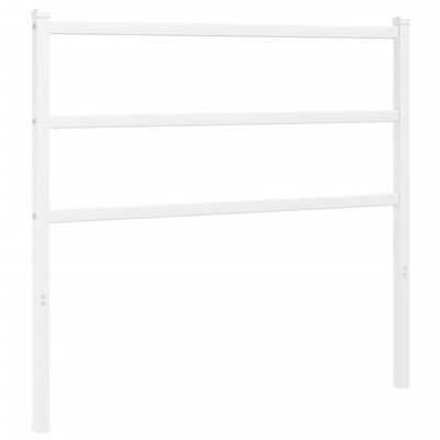 vidaXL Metallinen sängynpääty valkoinen 100 cm