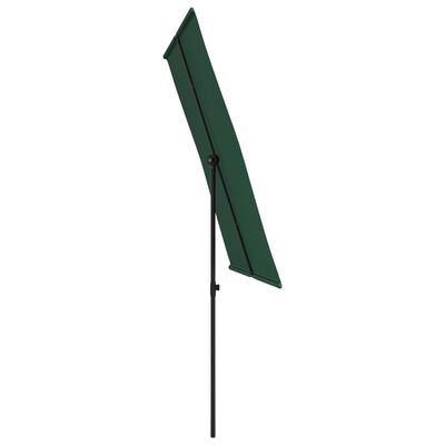 vidaXL Aurinkovarjo alumiinitanko 2x1,5 m vihreä