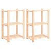 vidaXL 3-kerroksiset varastohyllyt 2 kpl 60x38x90 cm t&auml;ysi m&auml;nty 150kg