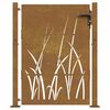 vidaXL Puutarhaportti 100x150 cm Corten-ter&auml;s Ruohokuvio