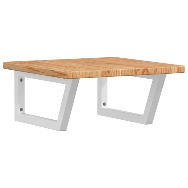 vidaXL Pesuallashylly seinälle teräs ja täysi tammi