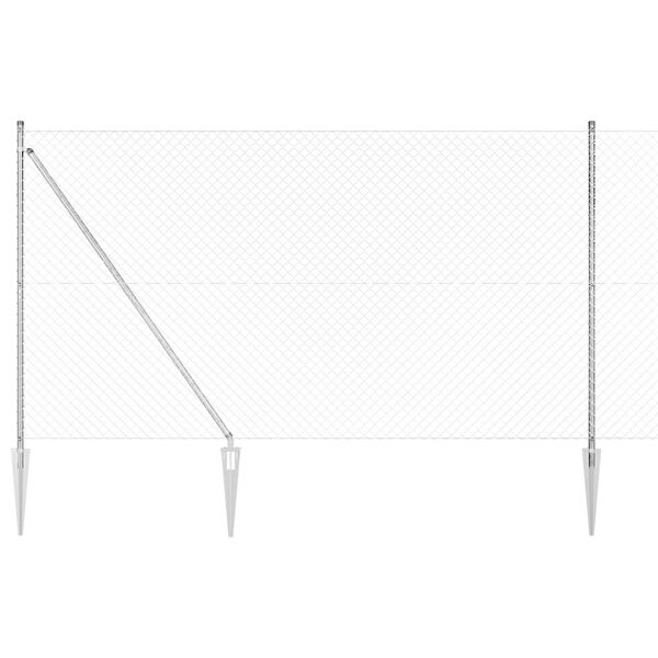 vidaXL Aitalatu Hopea 10 x 1,6 m (40 x 40 mm verkko) Ter&auml;s