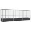 vidaXL Aviaario jatkeella hopea 626,5x107x212 cm ter&auml;s