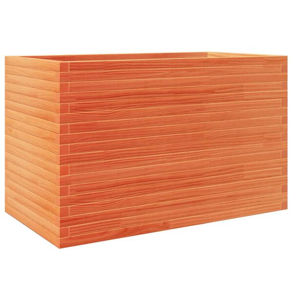 vidaXL Puutarhakukkalaatikko vahanruskea 110x60x68,5 cm t&auml;ysi m&auml;nty