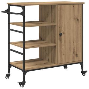 vidaXL Keitti&ouml;vaunu Artisan tammi 87.5 x 39 x 84.5 cm Tekninen puu