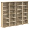 vidaXL CD-kaappi 2 kpl Sonoma-tammi 60 x 17 x 92 cm Tekninen puu
