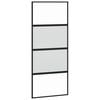 vidaXL Liukuovi musta 90x205 cm karkaistu lasi ja alumiini