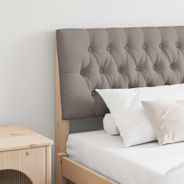 vidaXL Verhoiltu s&auml;ngynp&auml;&auml;ty Harmaanruskea 200 cm Massiivinen m&auml;nty