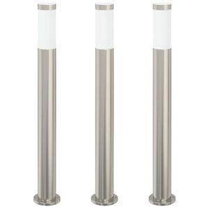 vidaXL Pollarivalaisimet 3 kpl 80 cm ruostumaton ter&auml;s IP44