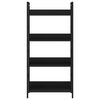 vidaXL 4-tasoinen kirjahylly musta 60x27,6x124,5 cm tekninen puu