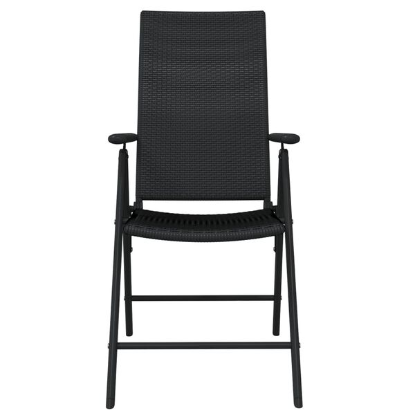 vidaXL 7-osainen Puutarharuokailuryhmä musta