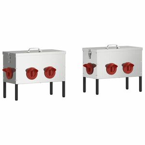 vidaXL Kanan ruokinta-allas 2 pcs Hopea 41,5 x 20,5 x 33 cm