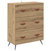 vidaXL Laukkaava 3-Laatikko Artisan Tammi 69,5 x 34 x 90 cm